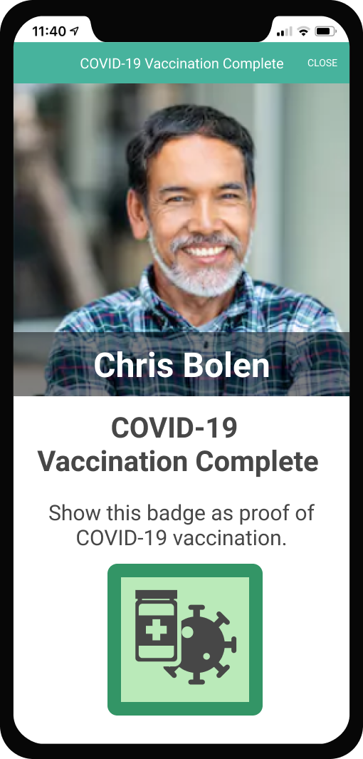 COVID19 Vaccination Complete Badge